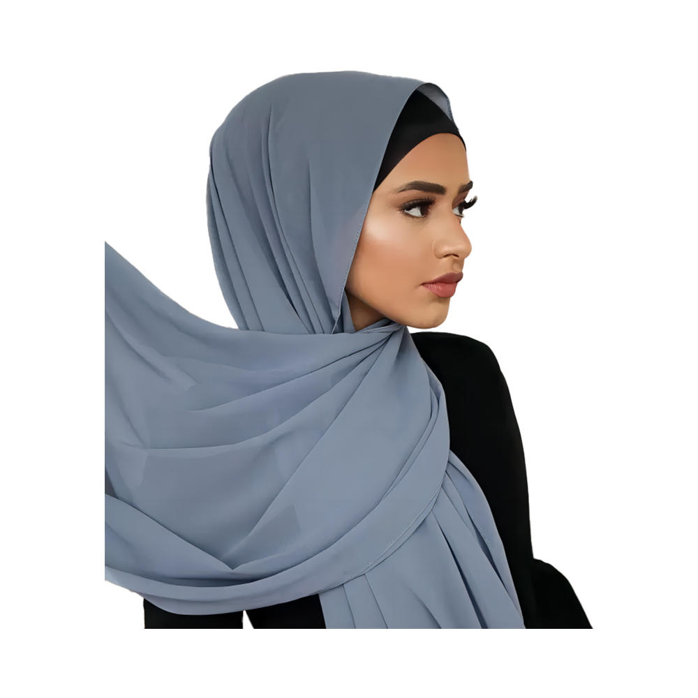 Bufanda de gasa de burbujas de color sólido para mujer moda hijab suave bufanda larga bufandas
